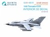 Quinta Studio QDS+48519 Tornado ECR 3D-Printed coloured Interior on decal paper (Italeri) (small version) (with 3D-printed resin parts) 1/48
